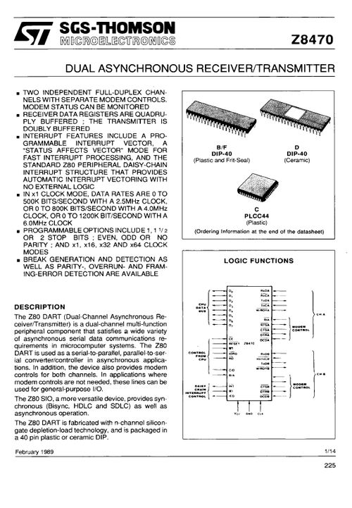 Z8470BF1芯片全攻略 PDF資料詳解與經銷商選擇指南